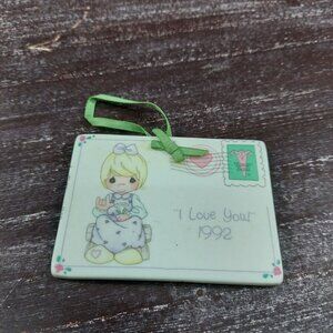 Vintage Precious Moments "I Love You" 1992 Easter Seals Collectible Ceramic Orna